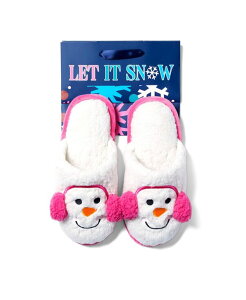 �f�B�A�t�H�[���Y ���f�B�[�X �o�b�O Dearfoams Cozyfoams Women's Holiday Novelty Scuff Slipper with Gift Bag Snowman