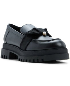 �A���h ���f�B�[�X �V���[�Y �X���b�|���E���[�t�@�[ ALDO Women's Theatric Lug-Sole Loafers Black Smooth �u���b�N