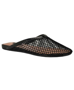 �i�C���E�F�X�g ���f�B�[�X �V���[�Y �X���b�|���E���[�t�@�[ ���b�V�� Nine West Women's Daniela Mesh Round Toe Slip-On Mules Black �u���b�N
