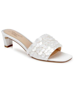 �W���E�F���_�O���C�~�V���J ���f�B�[�X �V���[�Y �X���b�|���E���[�t�@�[ �T���_�� Jewel Badgley Mischka Women's Pacific Slip-On Dressandals Ivory Satin �A�C�{���[