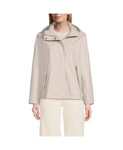 �����Y�G���h ���f�B�[�X �A�E�^�[ �W���P�b�g�E�u���]�� Lands' End Women'squall Waterproof Rain Slicker Jacket Dusk gray �O���[