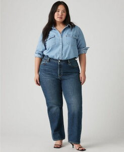 ���[�o�C�X ���f�B�[�X �{�g���X �f�j���p���c �W�[���Y Levi's Women's 501 Original-Fit Straight-Leg Jeans Believe Not Plus