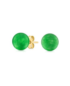 �y���������z �u�����O ���f�B�[�X �s�A�X�E�C�������O �A�N�Z�T���[ Elegant Real Round Natural Stone Bead Ball Stud Earrings Green agate