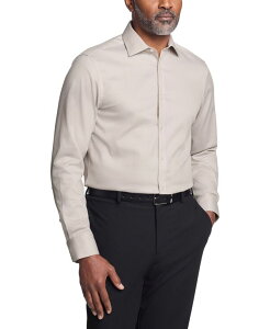�y���������z �J���o���N���C�� �����Y �V���c �g�b�v�X Calvin Klein Men's Steel Stretch Slim Fit Dress Shirt Sandstone