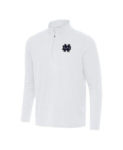 �y���������z �A���e�B�O�A �����Y �V���c �g�b�v�X Men's White Notre Dame Fighting Irish Intent Quarter-Zip Top White