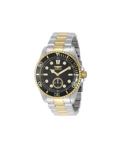 �y���������z �C���r�N�^ �����Y �r���v �A�N�Z�T���[ Men's 49426 Pro Diver Quartz VD78 Black Dial Watch Silver