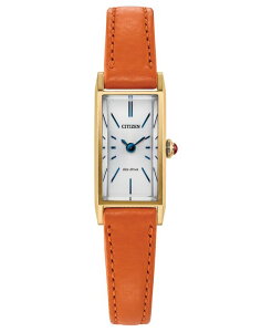 �y���������z �V�`�Y�� ���f�B�[�X �r���v �A�N�Z�T���[ Women's Fio Orange Leather Strap Watch 14.3mm Orange