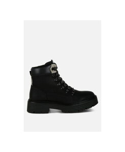 �y���������z �����h�����O ���f�B�[�X �u�[�c�E���C���u�[�c �V���[�Y Womens Boskoff Lace-Up Chunky Warm Ankle Boots Black