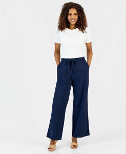 �y���������z �X�^�C���A���h�R�[ ���f�B�[�X �J�W���A���p���c �{�g���X Petite Twill-Tape Wide-Leg Pull-On Pants Industrial