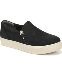 �y���������z �h�N�^�[�E�V���[�� ���f�B�[�X �X���b�|���E���[�t�@�[ �V���[�Y Women's Madison Cloud Zip Slip-On Sneakers Black Faux Leather