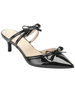 �y���������z �o���h���[�m ���f�B�[�X �X���b�|���E���[�t�@�[ �V���[�Y Women's Meggin Strappy Bows Slip-On Kitten Heel Pumps Black Patent