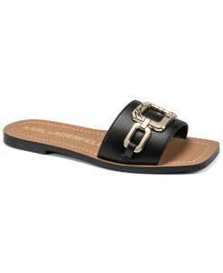 �y���������z �J�[�� ���K�[�t�F���h ���f�B�[�X �X���b�|���E���[�t�@�[ �V���[�Y Women's Marzella Slip-On Flat Sandals Black