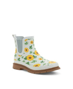 �y���������z �E�G�X�^���`�[�t ���f�B�[�X �u�[�c�E���C���u�[�c �V���[�Y Women's Sunflower Check Chelsea Rain Boot Blue