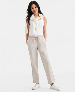 �y���������z �X�^�C���A���h�R�[ ���f�B�[�X �J�W���A���p���c �{�g���X Women's Twill Straight-Leg Pull-On Pants Stone Wall