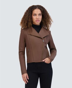 �y���������z �A���h�����[�}�[�N ���f�B�[�X �W���P�b�g�E�u���]�� �A�E�^�[ Women's Felix Moto Leather Jacket Sepia