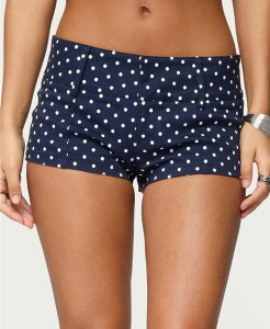 �y���������z �A�f�B�N�e�b�h ���f�B�[�X �n�[�t�p���c�E�V���[�c �{�g���X Women's Twyla Polka Dot Stretch Shorts Navy-and-white