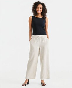 �y���������z �X�^�C���A���h�R�[ ���f�B�[�X �J�W���A���p���c �{�g���X Women's Cotton Gauze Straight-Leg Pull-On Pants Stone Wall