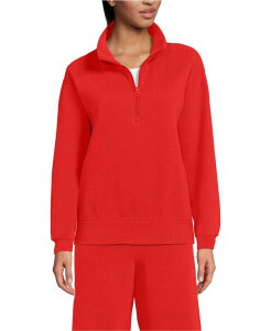 �y���������z �����Y�G���h ���f�B�[�X �p�[�J�[�E�X�E�F�b�g �A�E�^�[ Women's Serious Sweats Relaxed Quarter Zip Pullover Sweatshirt Coral red