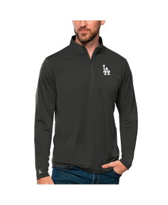 �y���������z �A���e�B�O�A �����Y �p�[�J�[�E�X�E�F�b�g �A�E�^�[ Men's Charcoal Los Angeles Dodgers Tribute Quarter-Zip Pullover Top Charcoal