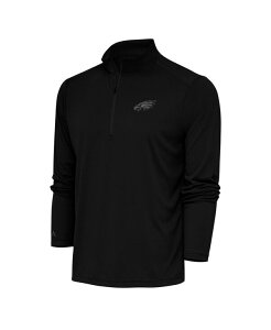�y���������z �A���e�B�O�A �����Y �p�[�J�[�E�X�E�F�b�g �A�E�^�[ Men's Black Philadelphia Eagles Tonal Logo Tribute Quarter-Zip Pullover Sweatshirt Black