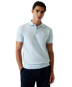 �y���������z �Q�X �����Y �|���V���c �g�b�v�X Men's Lex-Knit Spread Collar Polo Shirt Pasadena Stone
