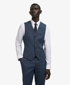 �y���������z �}���S �����Y �x�X�g �g�b�v�X Men's Paris Super Slim-Fit Suit Vest Ink Blue