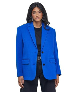 �y���������z �E�G�A�n�E�X ���f�B�[�X �W���P�b�g�E�u���]�� �u���U�[ �A�E�^�[ Women's Oversized Blazer Coat Dark blue
