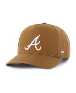 �y���������z 47�u�����h �����Y �X�q �A�N�Z�T���[ Carhartt X Men's Brown Atlanta Braves Hitch Adjustable Hat Brown