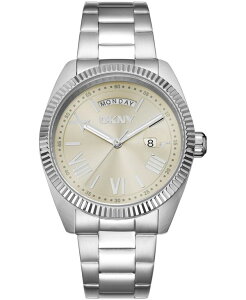 �y���������z �_�i �L������ �j���[���[�N �����Y �r���v �A�N�Z�T���[ Men's Day Date Gray Dial Stainless Steel Bracelet Watch 41mm Gray