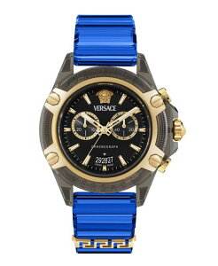�y���������z ���F���T�[�` �����Y �r���v �A�N�Z�T���[ Men's Icon Active Transparent Black Polycarbonate Strap Watch 44mm Black