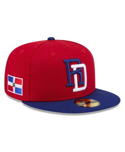 �y���������z �j���[�G�� �����Y �X�q �A�N�Z�T���[ Men's Red/Blue Dominican Republic Baseball 2026 World Baseball Classic 59FIFTY Fitted Hat Red Blue