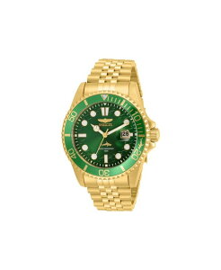 �y���������z �C���r�N�^ �����Y �r���v �A�N�Z�T���[ Men's 30615 Pro Diver Quartz 3 Hand Green Dial Watch Gold