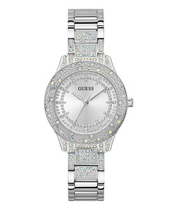 �y���������z �Q�X ���f�B�[�X �r���v �A�N�Z�T���[ Women's Analog Silver Tone Steel Watch 36mm Silver