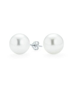 �u�����O ���f�B�[�X �A�N�Z�T���[ �s�A�X�E�C�������O Bling Jewelry Simple Simulated Classic Black Grey White Pink Pearl Stud Ball Earrings .925 Sterling White �z���C�g