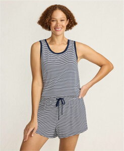�y���������z �����Y�G���h ���f�B�[�X �i�C�g�E�F�A �A���_�[�E�F�A Women's Cooling 3 Piece Pajama Set - Robe Tank and Shorts Deep sea navy mini stripe
