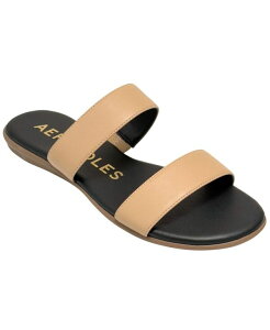 �G�A���\�[���Y ���f�B�[�X �V���[�Y �X���b�|���E���[�t�@�[ �T���_�� Aerosoles Women's Concetta Slip-On Flat Sandals Beige Bisque �x�[�W��