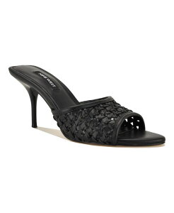 �i�C���E�F�X�g ���f�B�[�X �V���[�Y �X���b�|���E���[�t�@�[ �T���_�� Nine West Women's Kirela Woven Slip-On Stiletto Dressandals Black �u���b�N