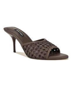 �i�C���E�F�X�g ���f�B�[�X �V���[�Y �X���b�|���E���[�t�@�[ �T���_�� Nine West Women's Kirela Woven Slip-On Stiletto Dressandals Dark Brown �u���E��