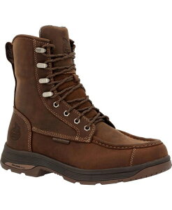 �W���[�W�u�[�c �����Y �V���[�Y �u�[�c�E���C���u�[�c GEORGIA BOOT Men's AthensuperLyte 8 Waterproof Side-Zip Moc Toe Work Boot Brown �u���E��
