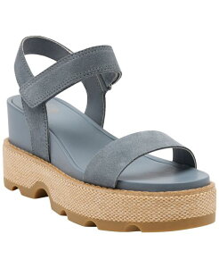 �\���� ���f�B�[�X �V���[�Y �T���_�� Sorel Women's Joanie IV Y-Strap Wedge Sandals Gray Ash/Gum �O���[