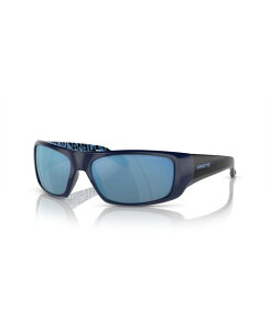 �A�[�l�b�g �����Y �A�N�Z�T���[ �T���O���X�E�A�C�E�F�A Arnette Men's Hot Shot Polarized Sunglasses AN4182 Dark Blue �u���[