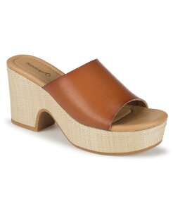 �x�A�g���b�v�X ���f�B�[�X �V���[�Y �X���b�|���E���[�t�@�[ �T���_�� Baretraps Women's Teah Slip-On Wedge Sandals Dark Caramel