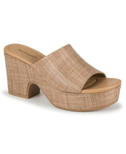�x�A�g���b�v�X ���f�B�[�X �V���[�Y �X���b�|���E���[�t�@�[ �T���_�� Baretraps Women's Teah Slip-On Wedge Sandals Medium Brown �u���E��