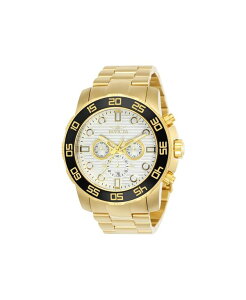 �C���r�N�^ �����Y �A�N�Z�T���[ �r���v Invicta Men's 22229 Pro Diver Quartz Chronograph Silver Dial Watch Gold �S�[���h