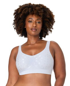 �o�� ���f�B�[�X �A���_�[�E�F�A �u���W���[ Bali Women's Comfort Revolution ComfortFlex Fit Seamlesshaping Wireless Bra 3488 Salty Pepper Grey Dot �O���[