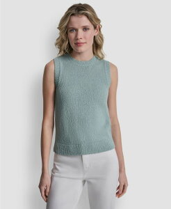 �_�i�L�������j���[���[�N ���f�B�[�X �A�E�^�[ �j�b�g�E�Z�[�^�[ �N���[�l�b�N DKNY Jeans Women's Crew Neck Pull-On Sweater Mineral