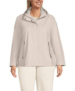 �����Y�G���h ���f�B�[�X �A�E�^�[ �W���P�b�g�E�u���]�� �v���X�T�C�Y Lands' End Plusize Squall Waterproof Rain Slicker Jacket Dusk gray �O���[
