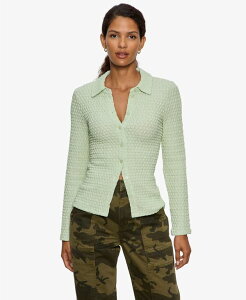 �T���N�`���A���[ ���f�B�[�X �g�b�v�X �V���c ���� Sanctuary Women's Dreamer Long-Sleeve Shirt Detox Green �O���[��