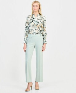 �A���N���C�� ���f�B�[�X �{�g���X �J�W���A���p���c Anne Klein Women's Liberty Stretchigh Rise Wide-Leg Pull-On Pantsoft Aloe