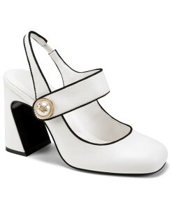 �J�[�� ���K�[�t�F���h ���f�B�[�X �V���[�Y �X���b�|���E���[�t�@�[ KARLAGERFELD PARIS Women's Piermont Slip-On Pumps Bright White/Black �z���C�g